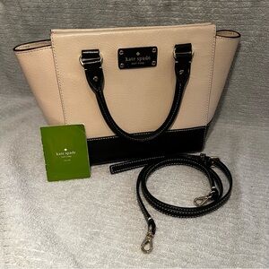 Kate Spade Cream and Black Satchel